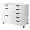 Contemporary Home Living Multi Storage Mobile Cabinet - 32.25" - White